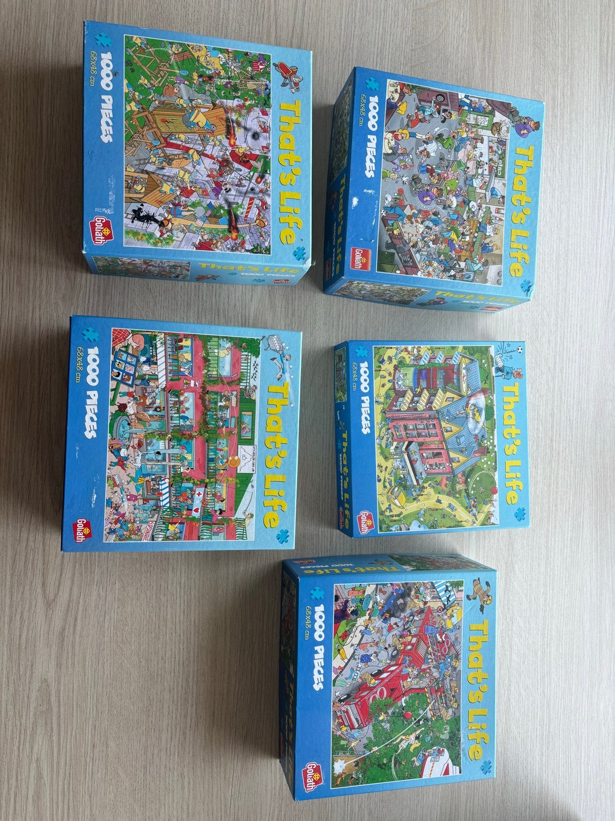 5x That's Life Puzzels 1000 stukjes - Compleet, Ophalen, 500 t/m 1500 stukjes, Gebruikt, Legpuzzel