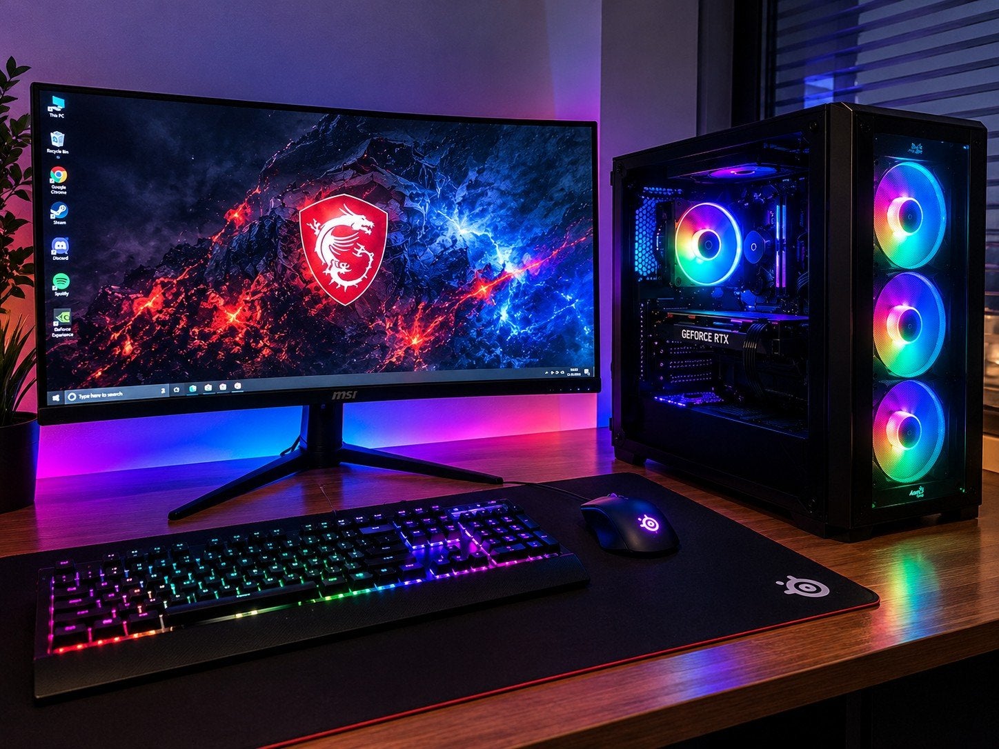 Gaming PC met MSI Optix G27C7 Monitor, Ophalen, Gebruikt, Gaming, HDD