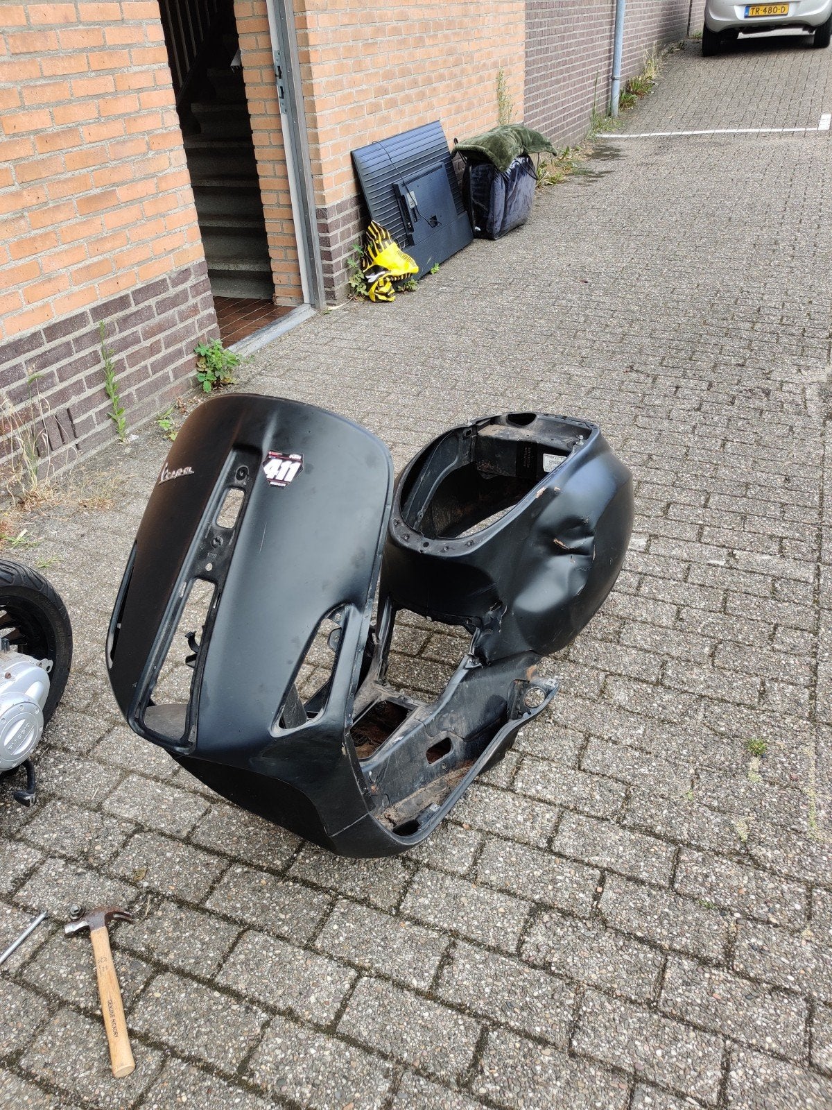 Vespa Sprint Notte frame met schade, zonder kenteken, Ophalen, Gebruikt, Frame, Vespa