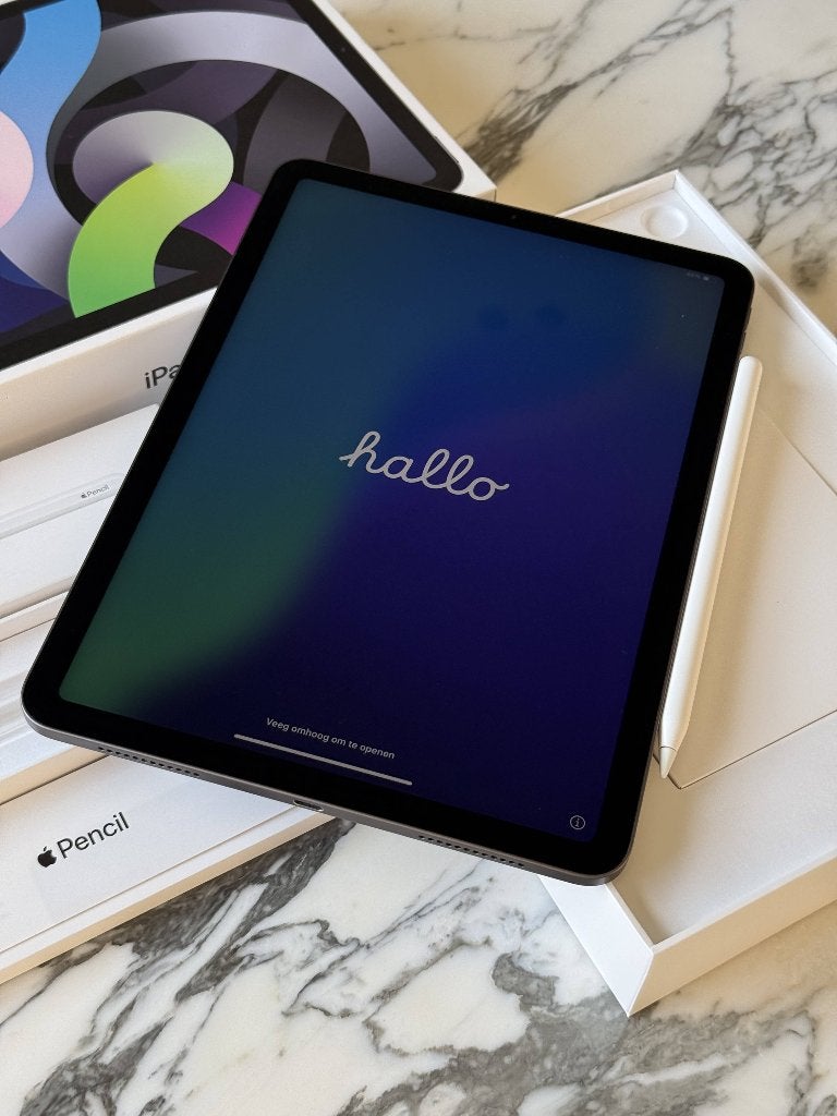 APPLE IPAD AIR 10.9 64GB Space Grey + APPLE PENCIL GEN 2, Computers en Software, Apple iPads, Ophalen, Apple iPad Air, 11 inch