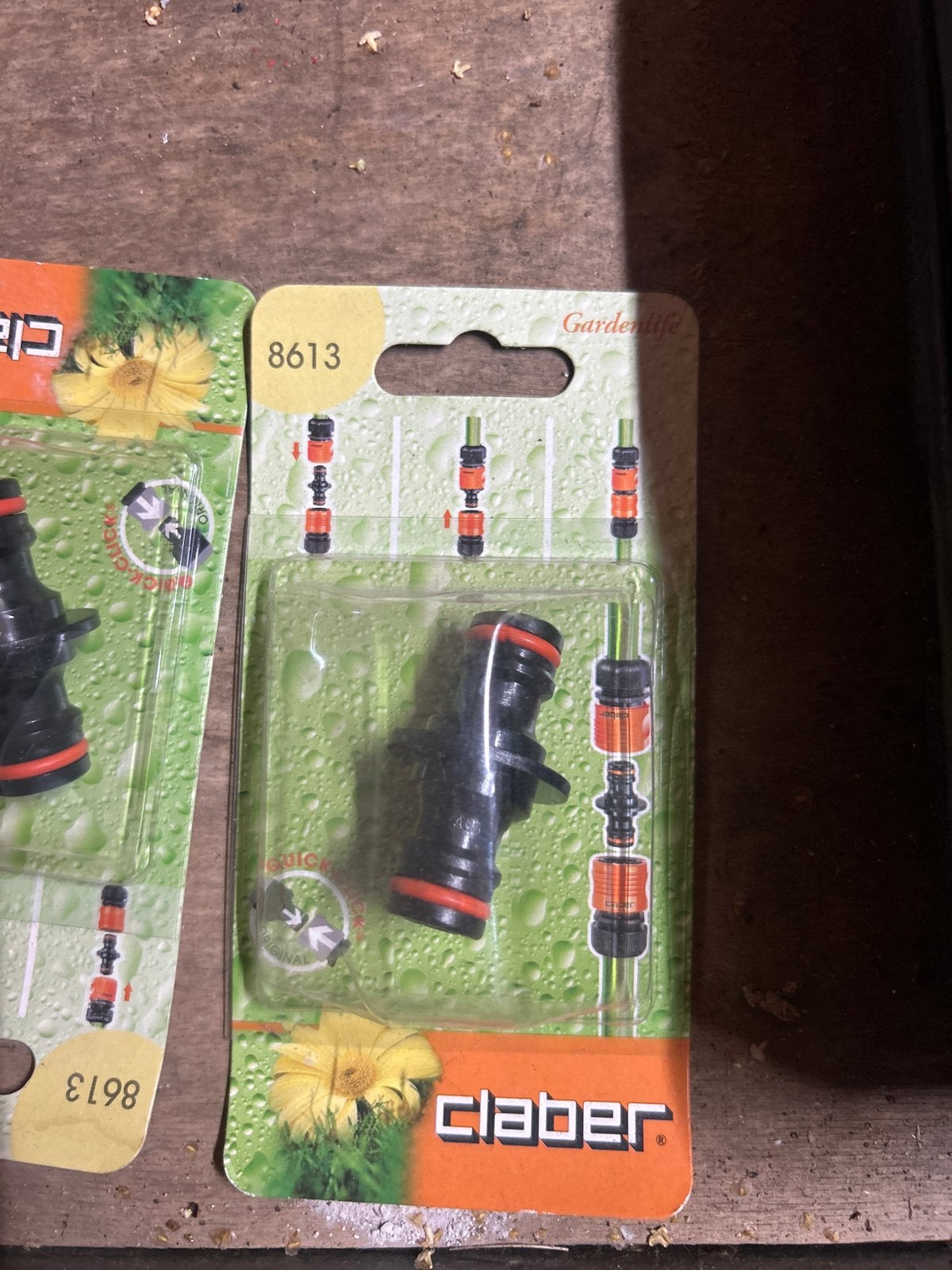 Claber 2-weg slangkoppeling - 7 stuks nieuw in doos, Ophalen of Verzenden, Nieuw, Tuinslangkoppeling