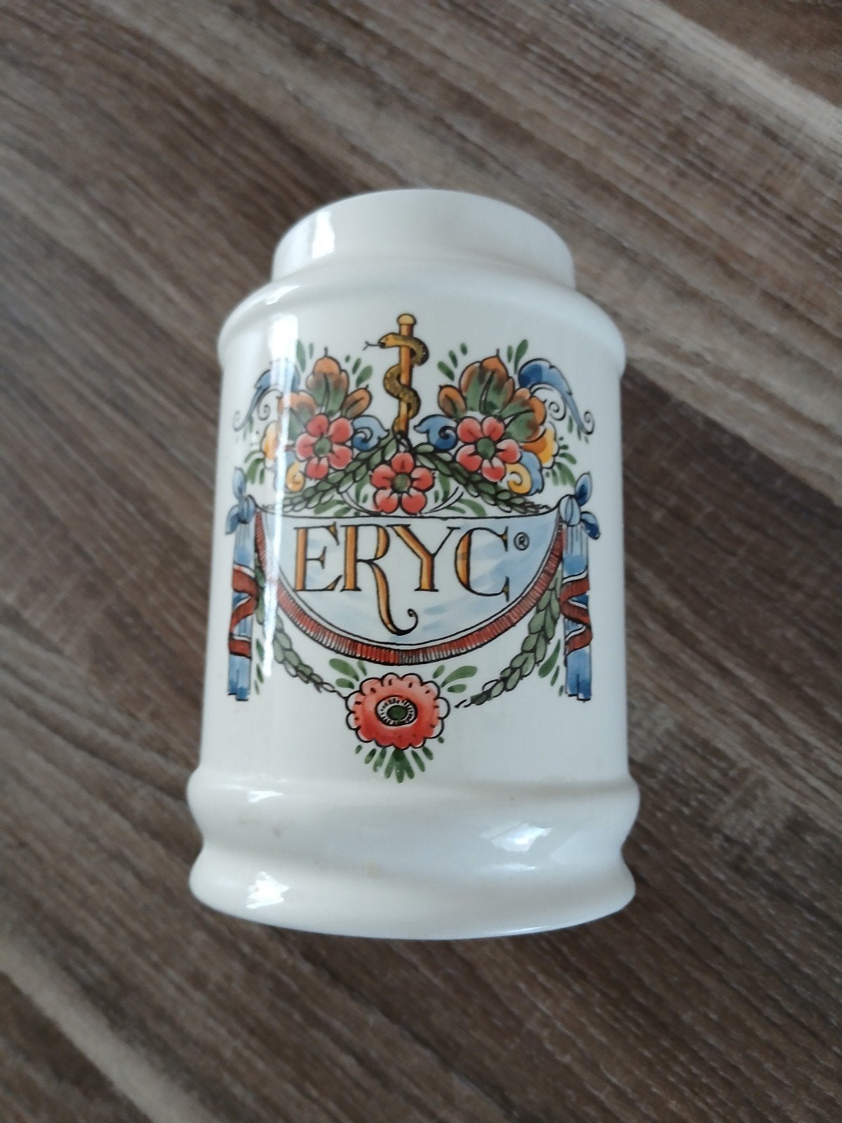 Vintage Delfts aardewerk apothekerspot "ERYC", Ophalen of Verzenden
