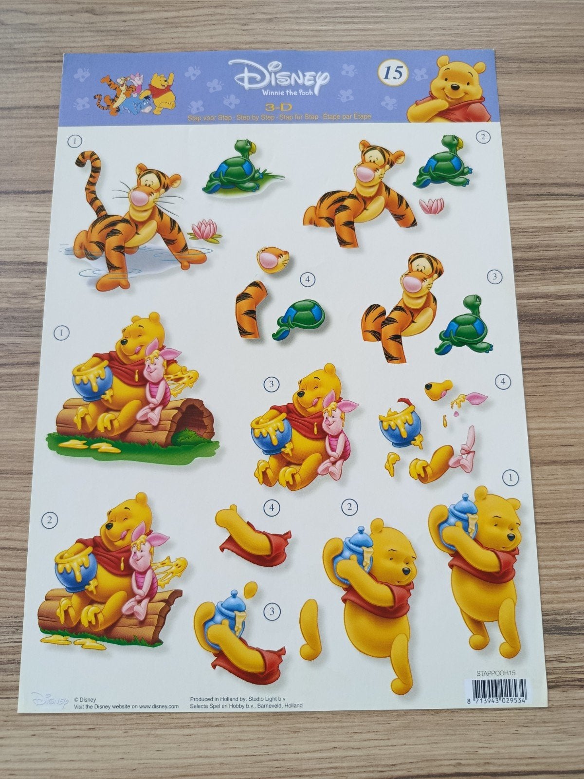 Winnie the pooh, knorretje, tijgertje, Knipvellen,, Ophalen of Verzenden, Nieuw, Disney, Knipvel