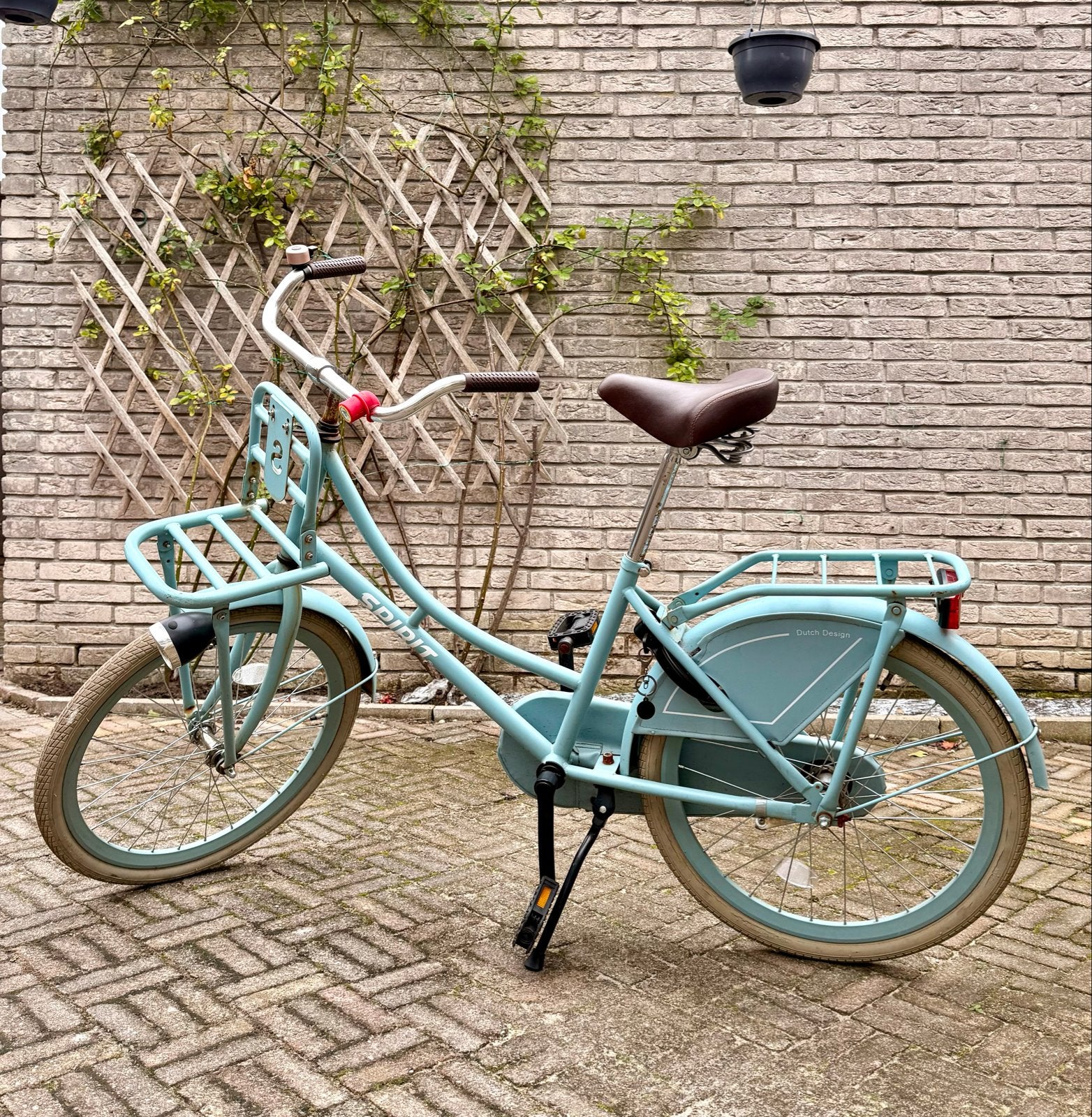 Spirit Dutch Design Meisjesfiets - Lichtblauw, Terugtraprem, Gebruikt, Minder dan 47 cm, Ophalen