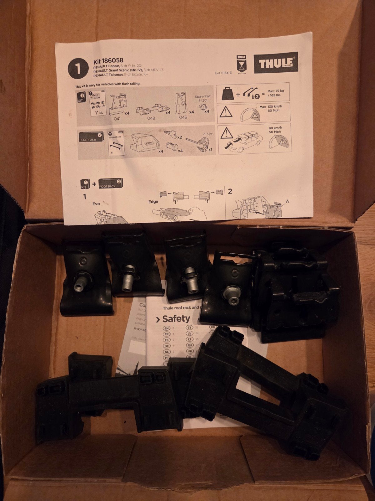 Thule Kit 186058 voor Renault Captur/Grand Scénic/Talisman, Auto diversen, Dakdragers, Ophalen of Verzenden, Zo goed als nieuw