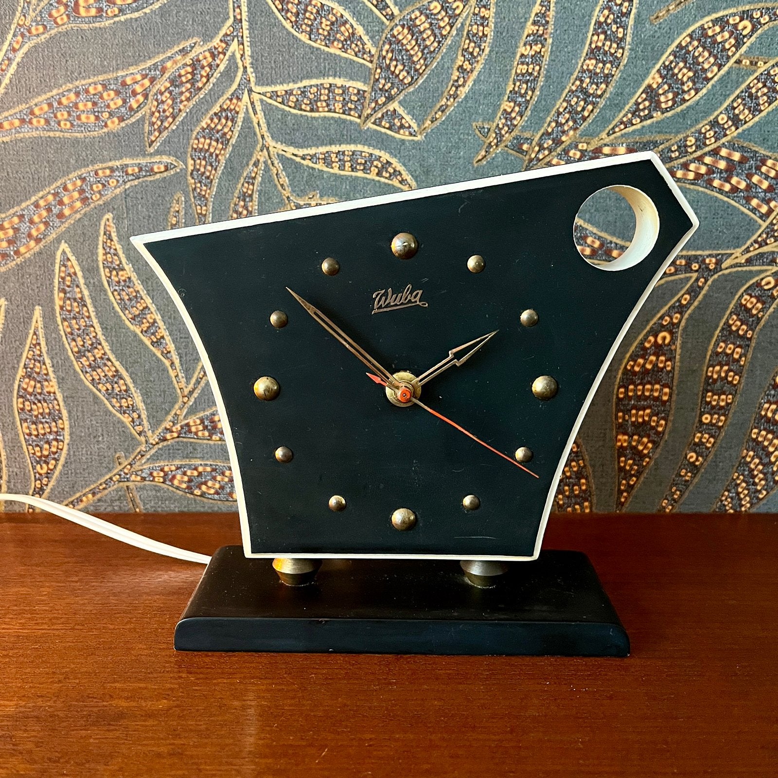 Vintage Wuba Warmink elektrische tafelklok, Antiek en Kunst, Ophalen of Verzenden