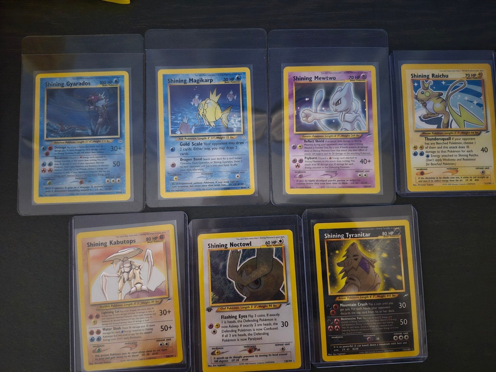 Zeldzame Shiny Pokémon kaarten - Neo Revelation Serie., Ophalen, Zo goed als nieuw, Meerdere kaarten, Foil
