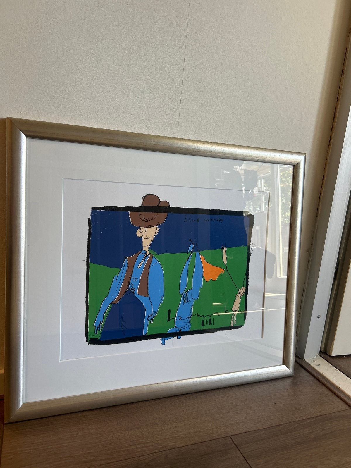 Herman Brood - Blue Monday Zeefdruk (31/100), Antiek en Kunst, Gelimiteerde oplage, Ophalen, Portret en Figuren, Zeefdruk