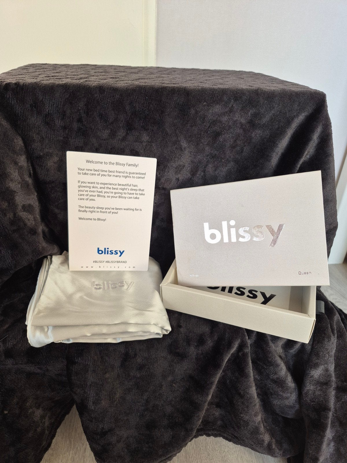 Nieuw Blissy Kussensloop Queen Silver, Huis en Inrichting, Slaapkamer | Beddengoed, Ophalen of Verzenden, Nieuw, Zilver, Hoeslaken of Sloop