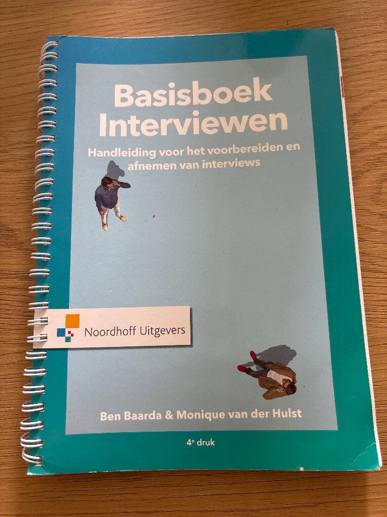 Basisboek Interviewen, Gelezen, Ophalen of Verzenden, WO, Noordhoff Uitgevers