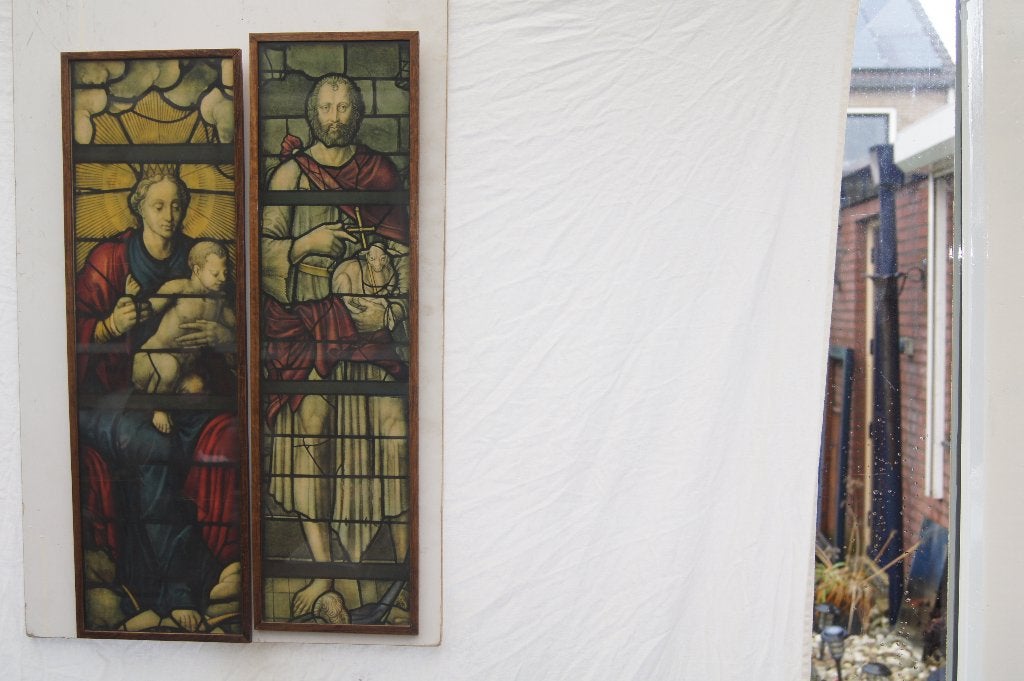 Maria met kindje jezus / Johannes de doper, Verzamelen, Ophalen of Verzenden, Gebruikt, Beeld(je)