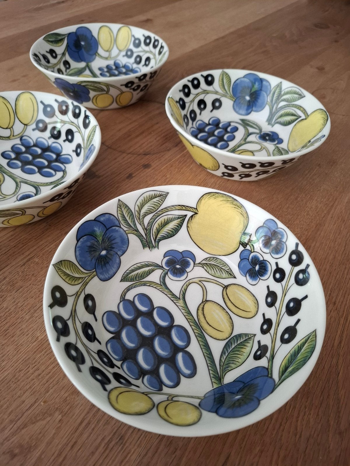 Vintage Arabia Finland Paratiisi set 4x kom / soepkom 16,5CM, Ophalen of Verzenden