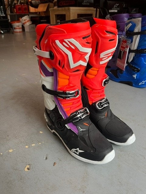 Alpinestars Crosslaarzen Tech 10 orange/red/purple 44,5, Motoren, Nieuw met kaartje, Dames, Ophalen of Verzenden, Alpinestars