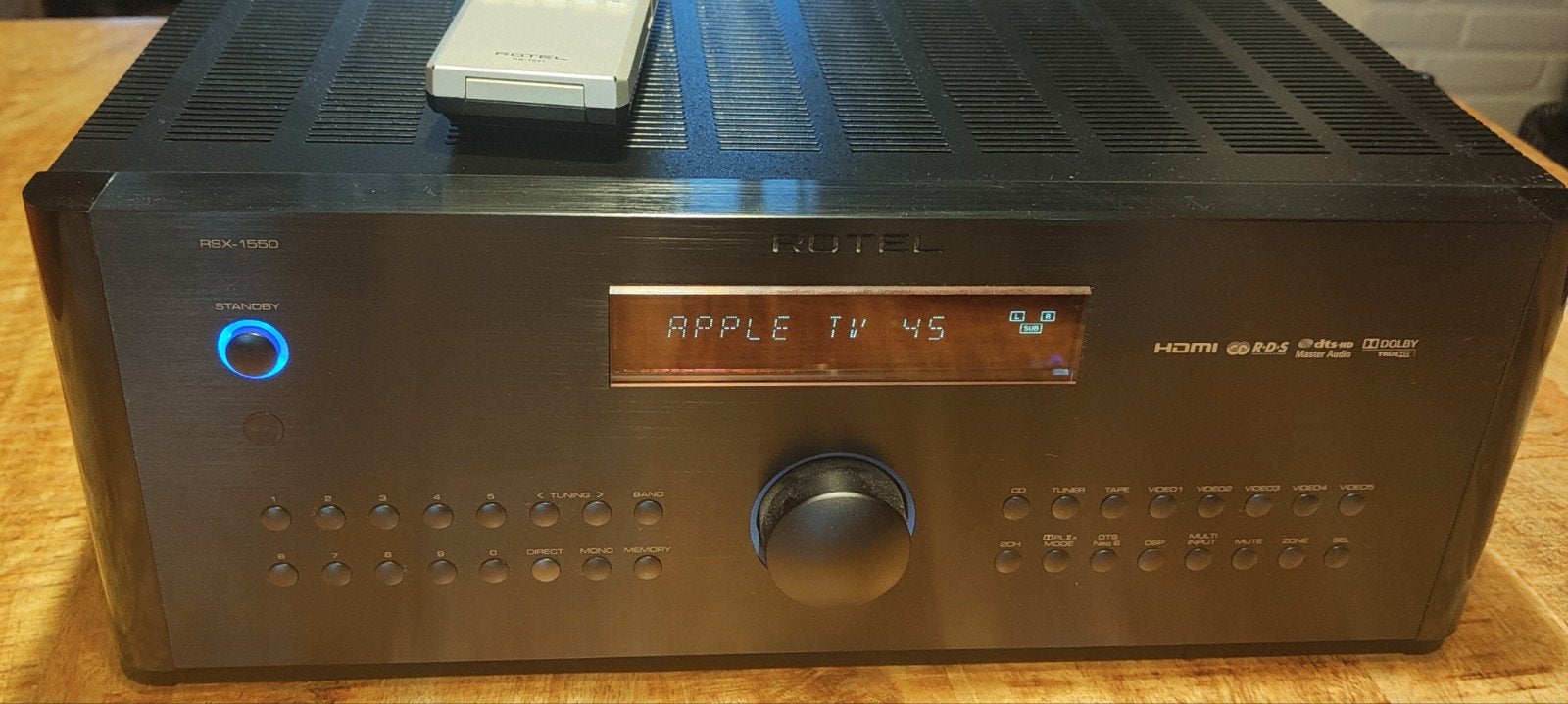 Rotel RSX-1550 versterker, Ophalen of Verzenden, Zo goed als nieuw, 120 watt of meer, Overige merken