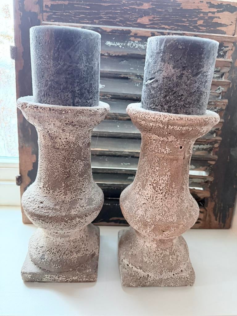 2 landelijke kandelaars, Ophalen of Verzenden, Zo goed als nieuw