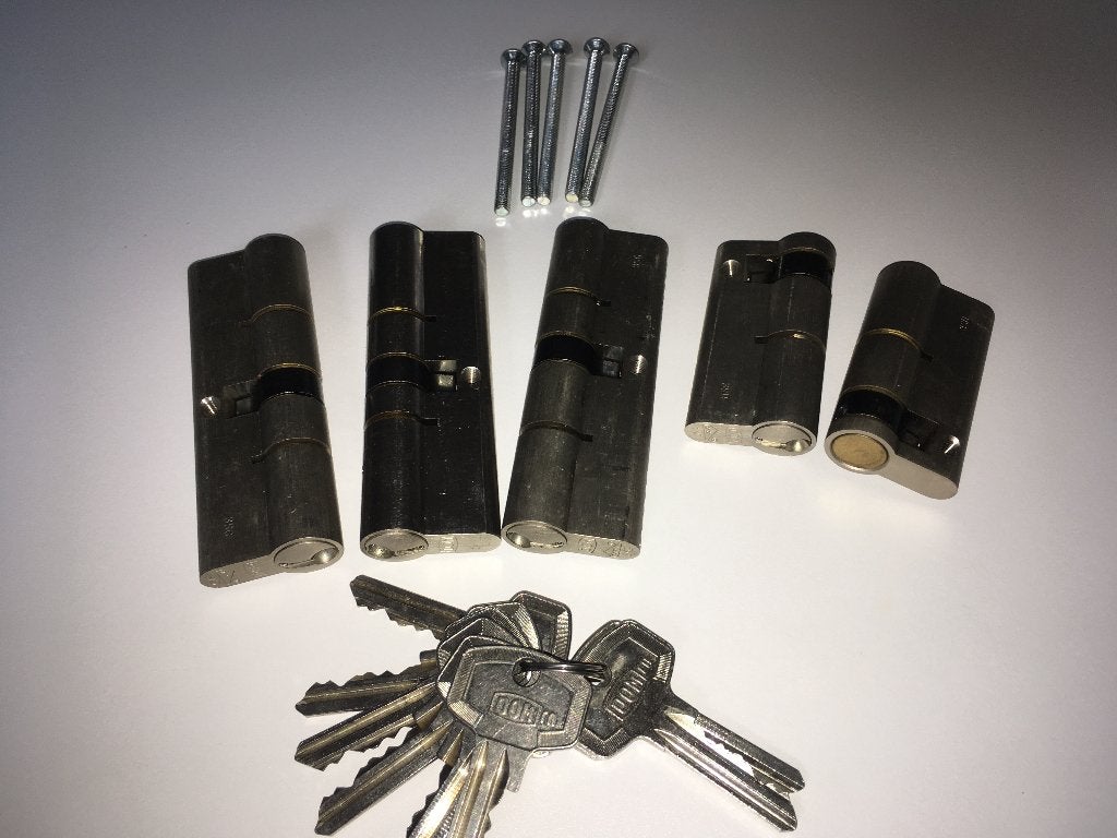 DOM cilindersloten (3 hele, 2 halve) SKG2, Doe-het-zelf en Verbouw, Ophalen of Verzenden, Nieuw, Rvs, Slot