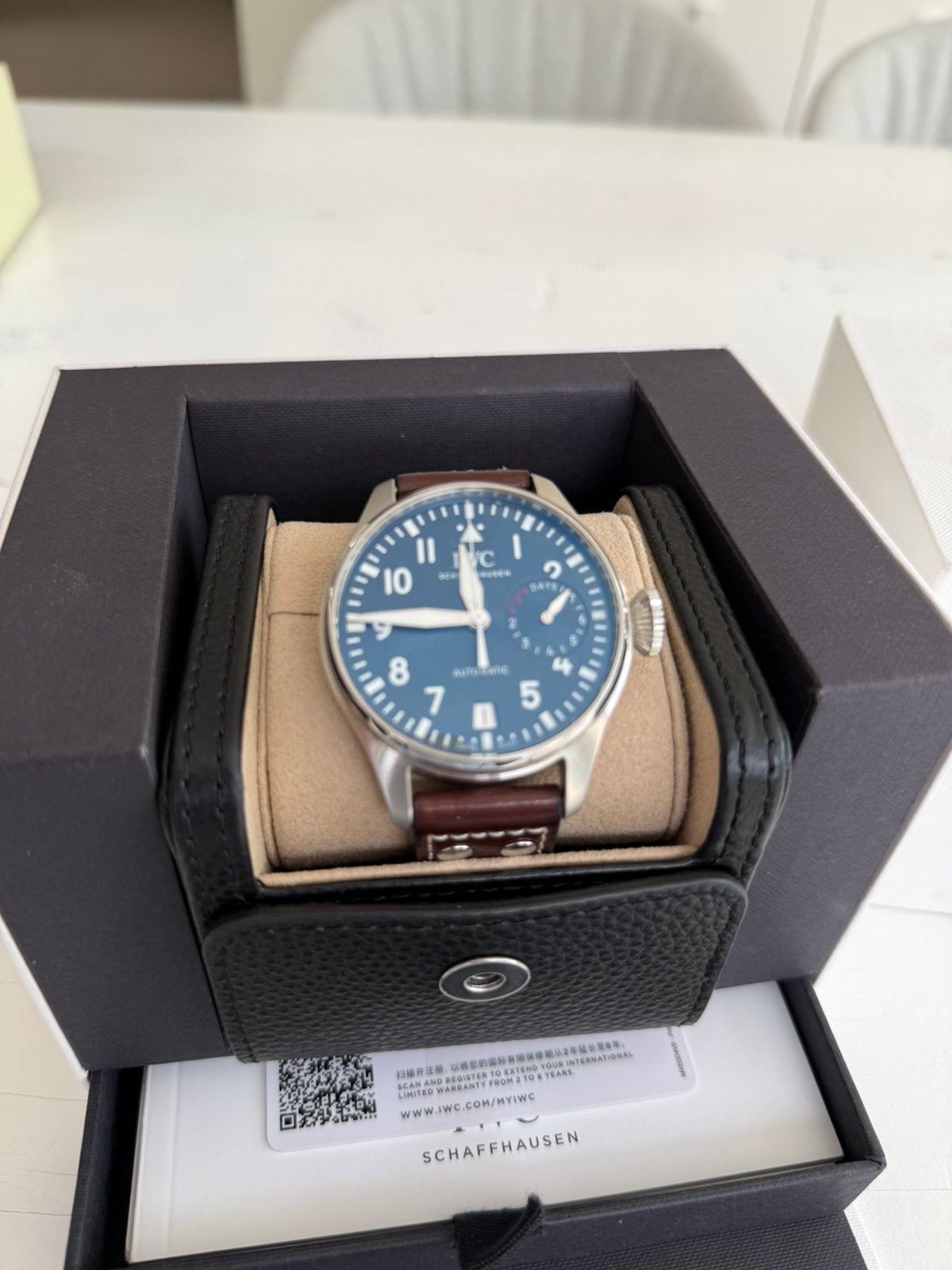 IWC Big Pilot ‘Le Petit Prince’ 46 mm Fullset  2022 IW501002, Staal, Ophalen, Overige merken, Leer