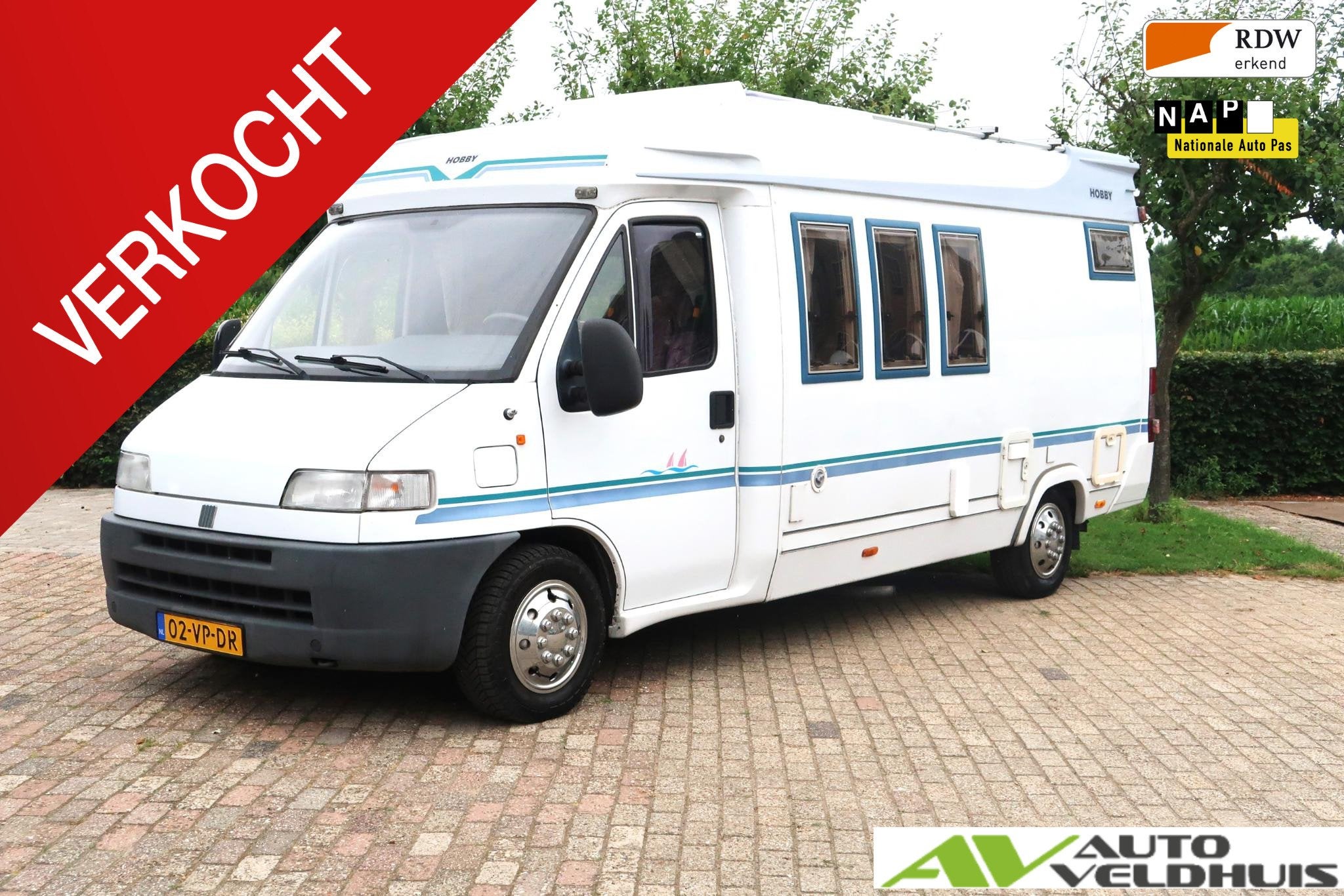 HOBBY 600 Ducato Camper HOBBY 6002.5 TDI nieuwe apk STAPELBE, Caravans en Kamperen, Hobby, Bedrijf, Half-integraal, Handgeschakeld