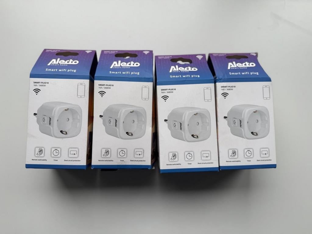 4x Alecto Smart Wifi Plug - Nieuw in doos, Ophalen, Nieuw, Modern, Smart Home