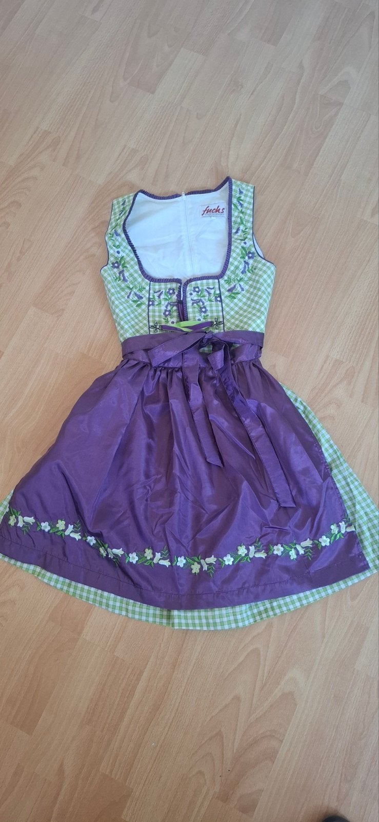 Fuchs Dirndl maat 32 – groen, wit & paars, Fuchs, Ophalen of Verzenden, Kleding, Maat 34 (XS) of kleiner