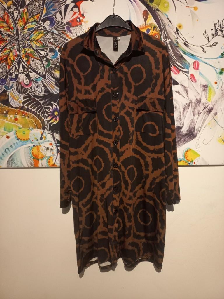 Leuk jurkje van Iz Naiz - Maat XXL, Bruin, Maat 46/48 (XL) of groter, Iz Naiz, Ophalen of Verzenden