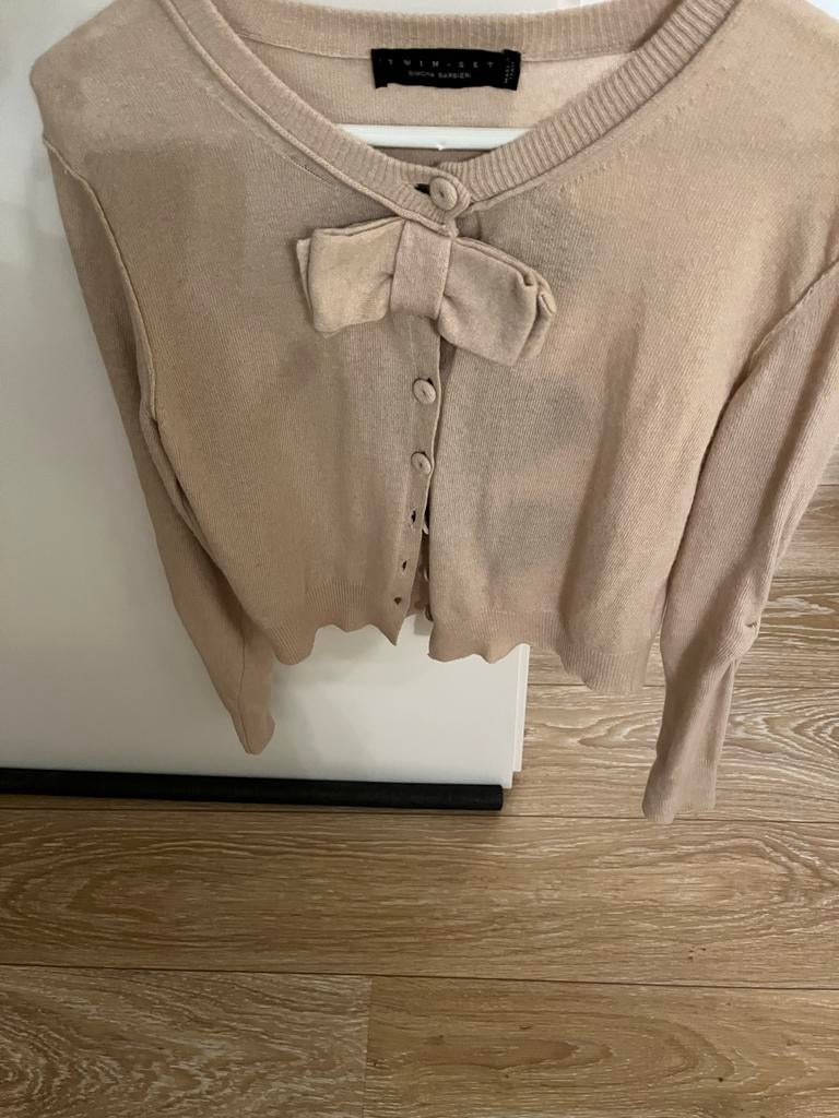 Zo goed als nieuw beige vestje van TWIN-SET maat M, Kleding | Dames, Truien en Vesten, Ophalen of Verzenden, Zo goed als nieuw