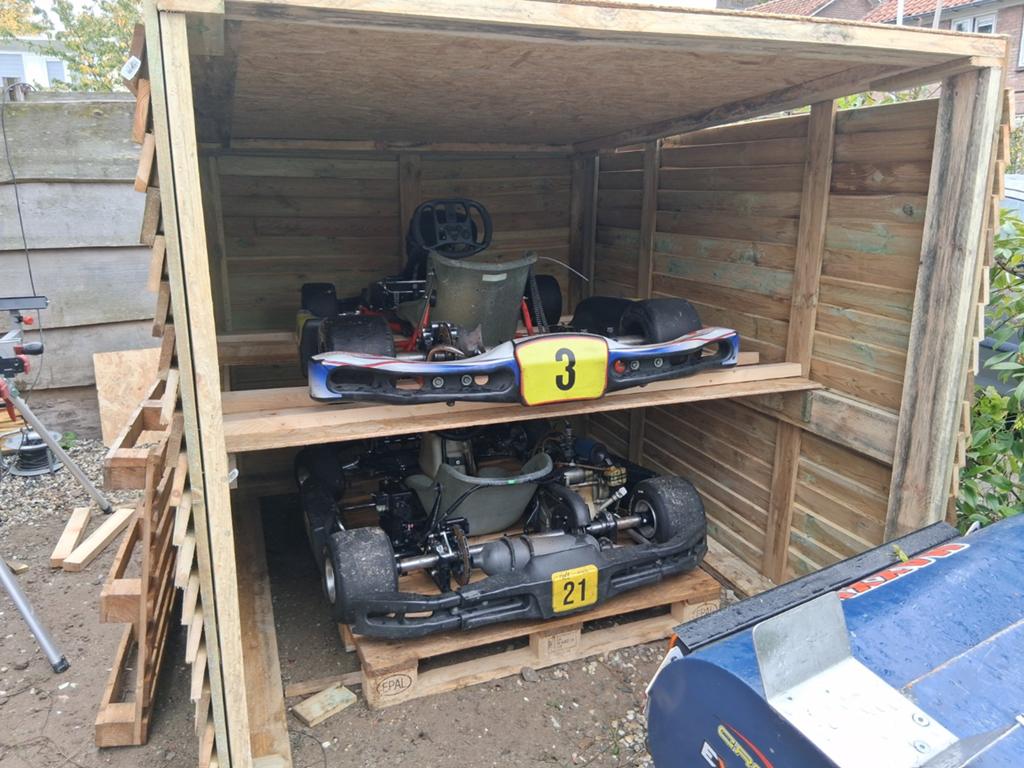 karthobby 2 karts + aanhanger en heel veel onderdelen, Sport en Fitness, Karting, Gebruikt, Kart, Ophalen