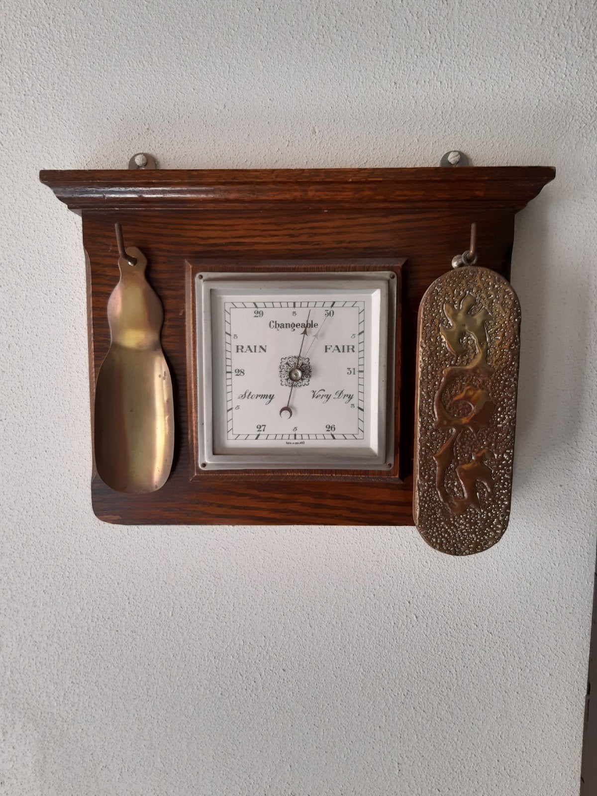Antieke Barometer in Houten Behuizing, Ophalen of Verzenden, Gebruikt, Barometer