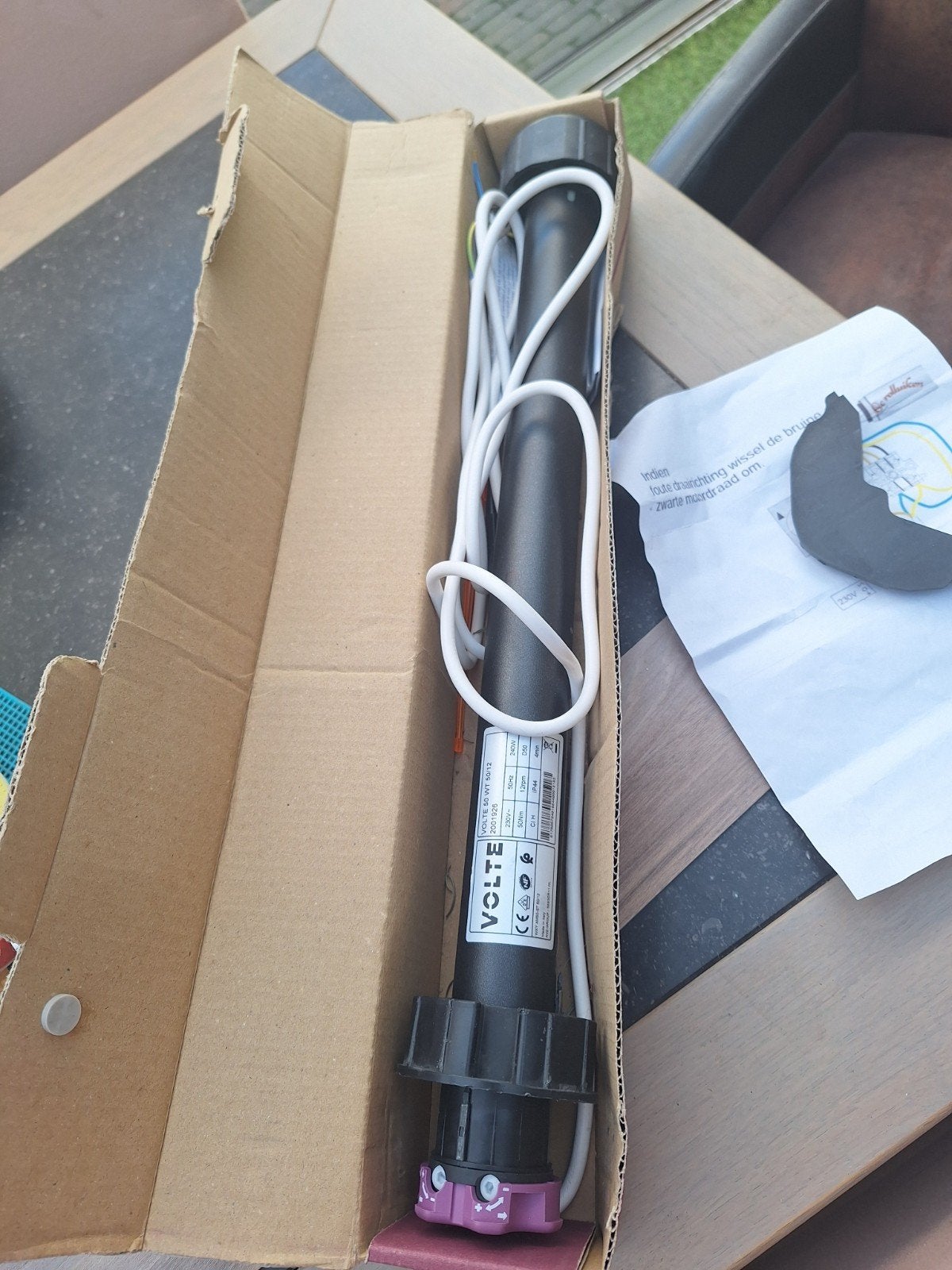 buismoter  nieuw  indoos, Doe-het-zelf en Verbouw, Rolluiken, Ophalen, Minder dan 100 cm, Wit, Nieuw