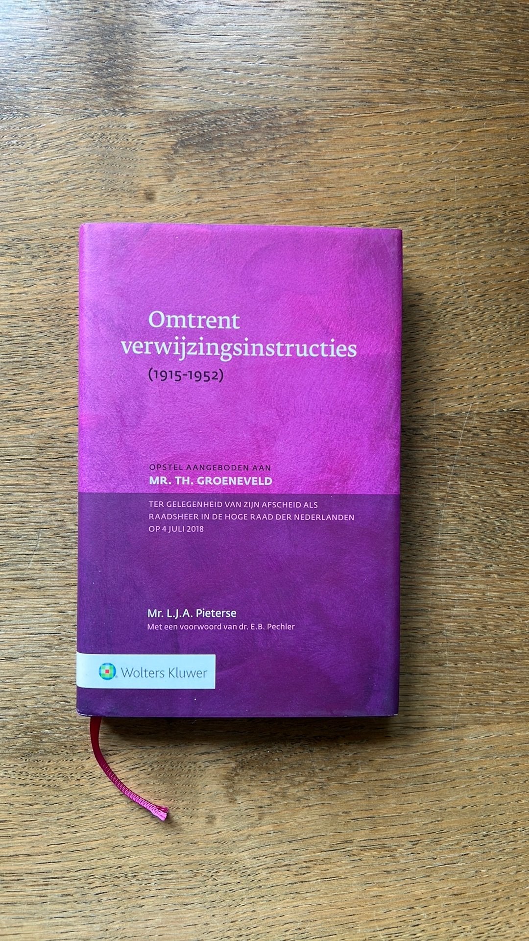 L.J.A. Pieterse - Omtrent verwijzingsinstructies, Sociale wetenschap, Ophalen of Verzenden, Zo goed als nieuw, L.J.A. Pieterse