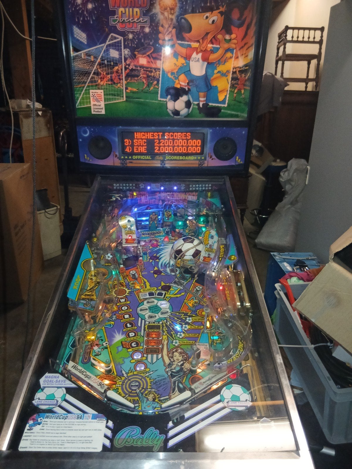 Bally World Cup Soccer Flipperkast - Goede staat, Ophalen of Verzenden, Gebruikt, Flipperkast