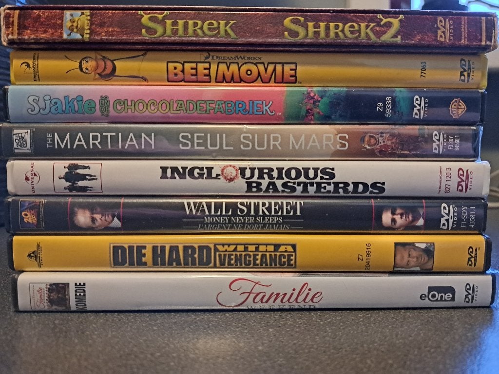 Verschillende DVD's o.a Bruce Willis, Shrek en Tarantino, Alle leeftijden, Ophalen of Verzenden, Zo goed als nieuw