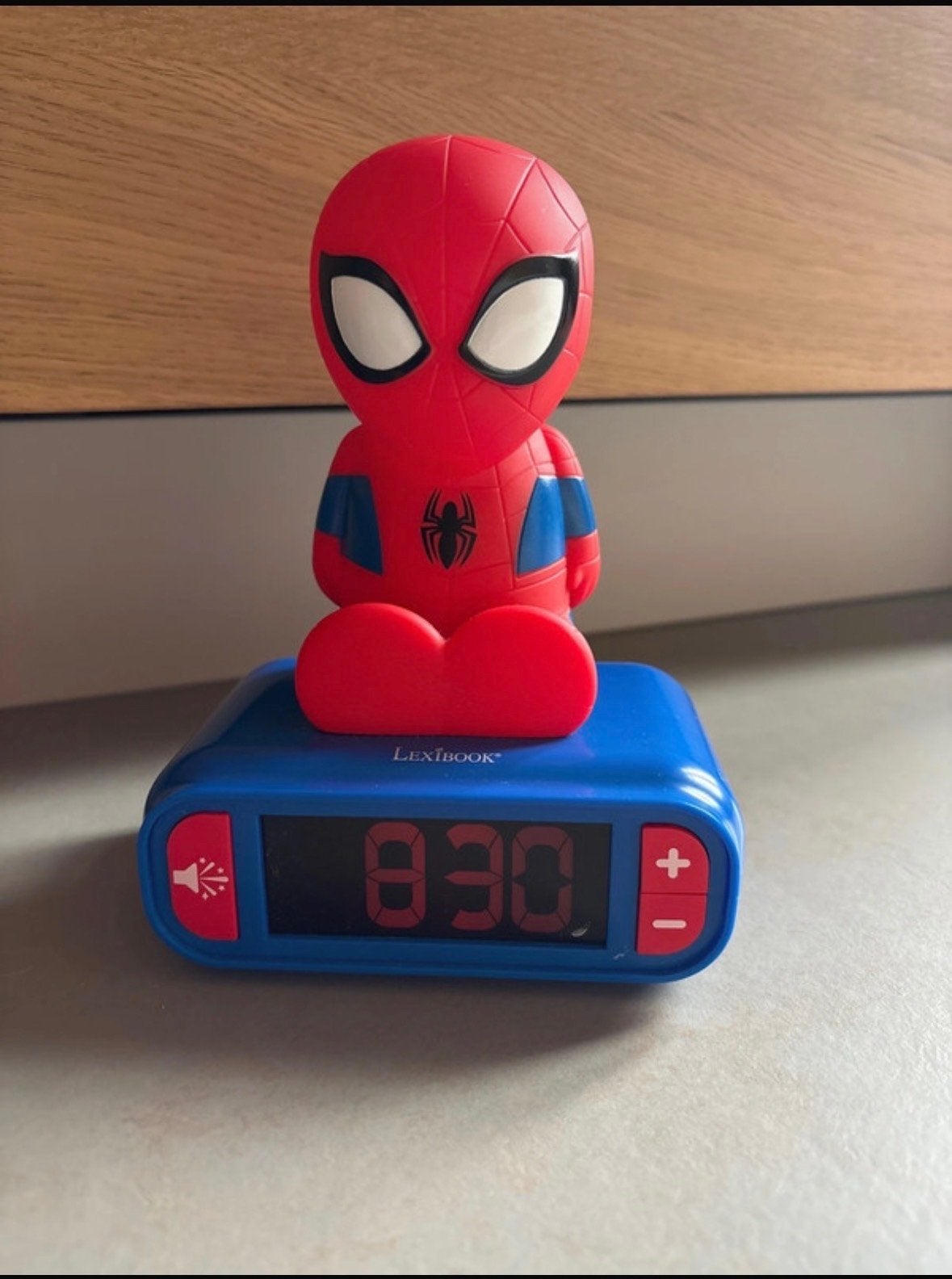 Lexibook Spiderman Nachtlamp / Wekker / Klok, Witgoed en Apparatuur, Ophalen of Verzenden, Gebruikt, Digitaal