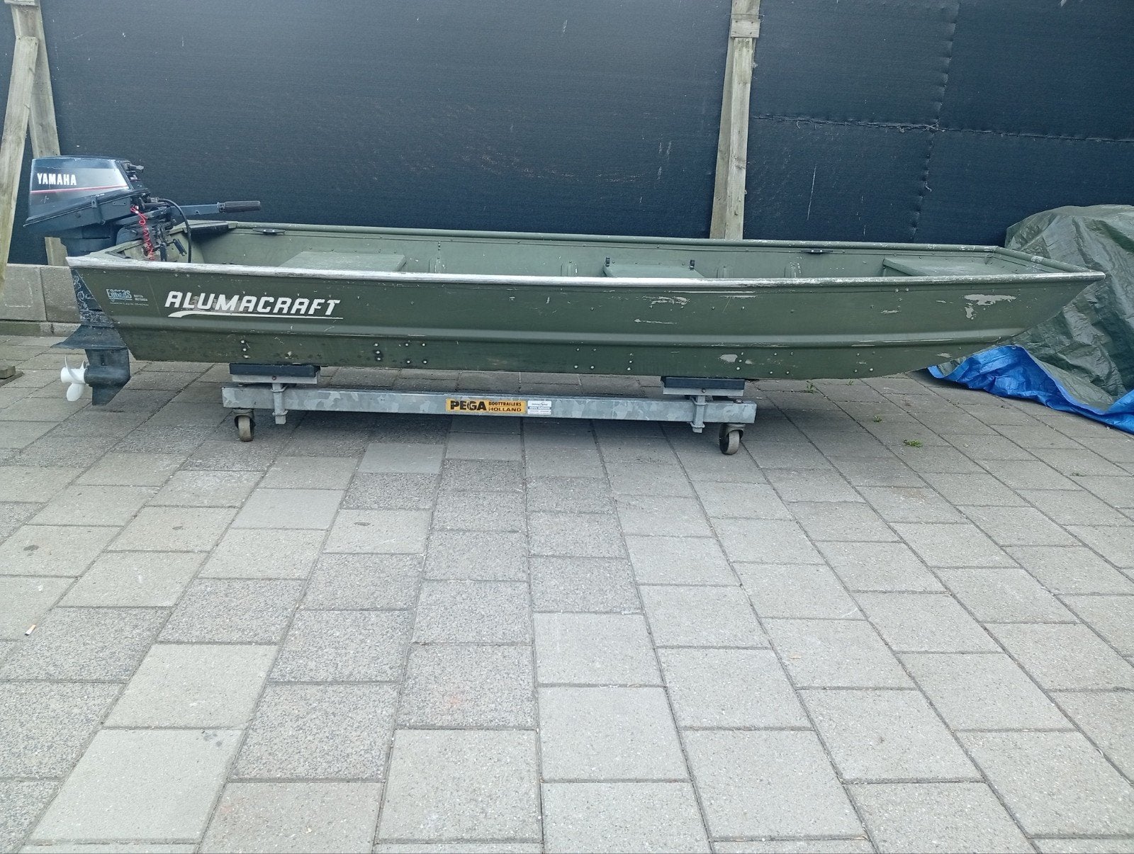 alumacraft 1232 platbodem + yamaha 8 pk 2 tact, Watersport en Boten, Platbodems, Ophalen, Gebruikt, Aluminium, Overig typen
