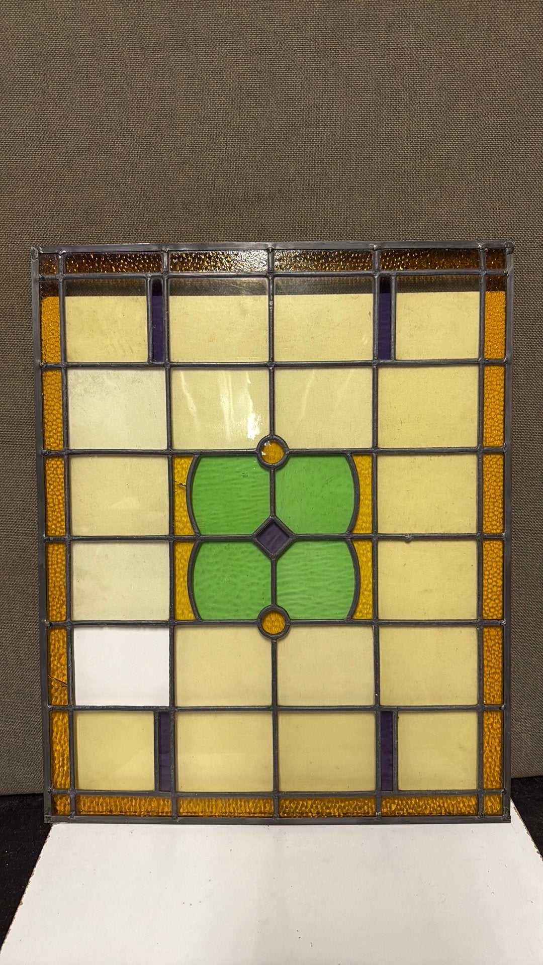 Oud antieke glas in kood, Ophalen, Gebruikt, Overige typen, Minder dan 80 cm