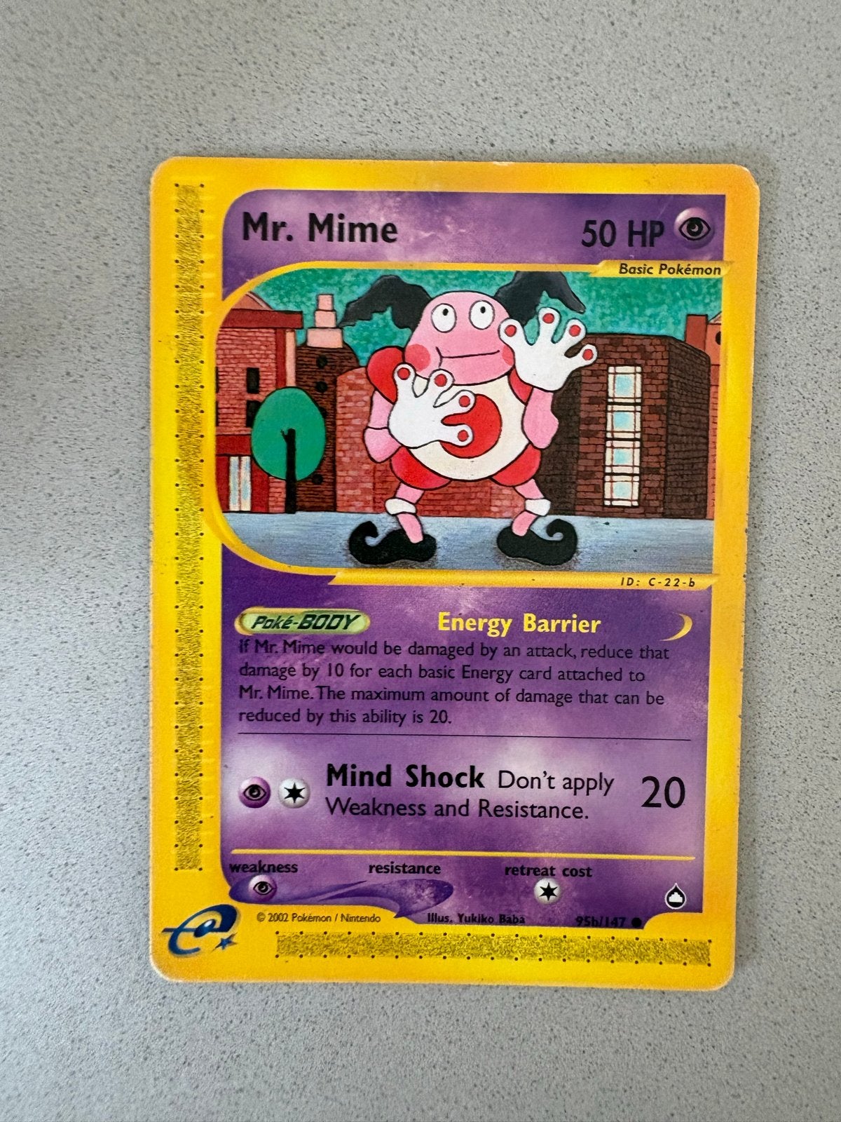 Pokémon Kaart Mr. Mime 95B, Ophalen of Verzenden, Gebruikt, Losse kaart