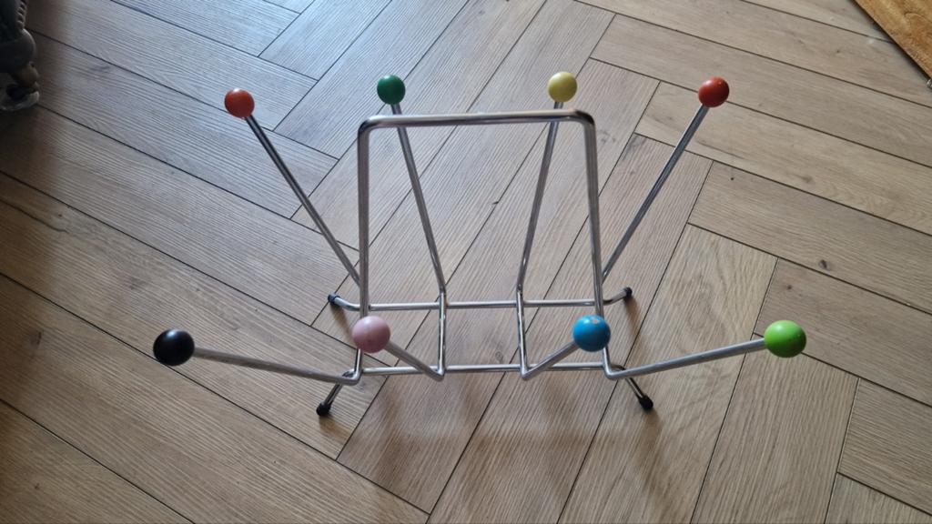 Vintage Sputnik Lectuurbak Chroom & Hout, Jaren '70, Huis en Inrichting, Woonaccessoires | Krantenbakken en Lectuurbakken, Ophalen of Verzenden