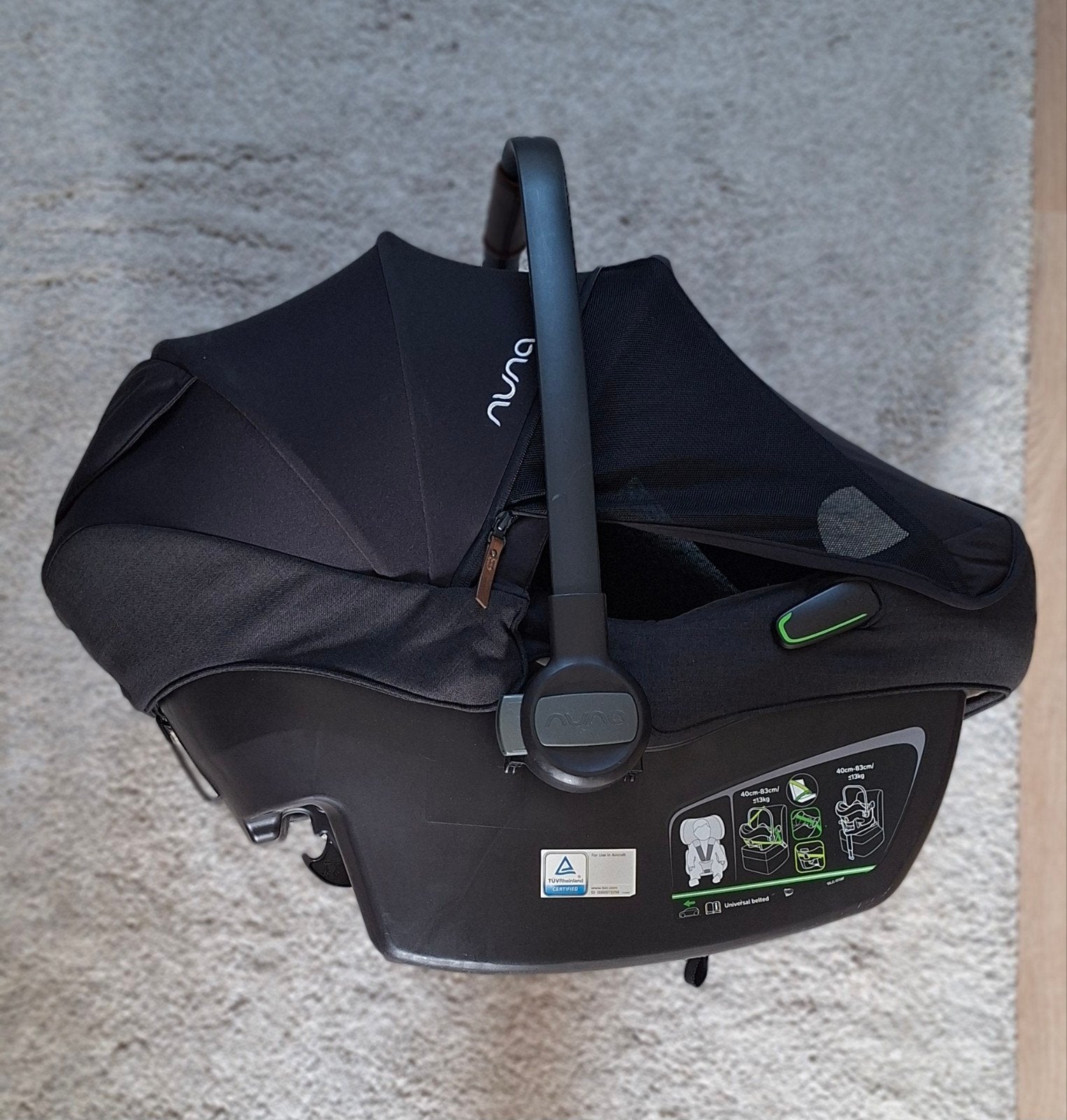Nuna Pipa Next stoel (excl. base) geschikt voor gordel, Overige merken, Autogordel of Isofix, Gebruikt, Ophalen of Verzenden
