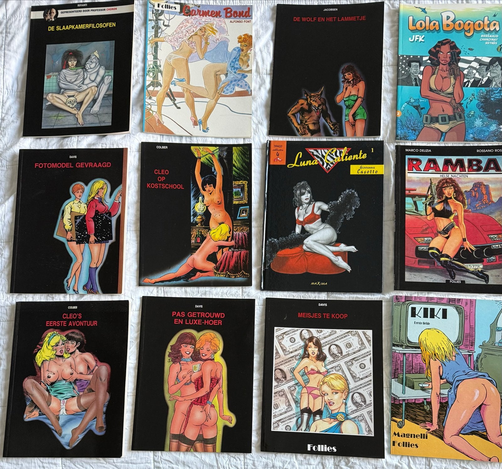 12 Erotische stripverhalen - Diverse titels en auteurs, Meerdere stripboeken, Ophalen of Verzenden, Gelezen