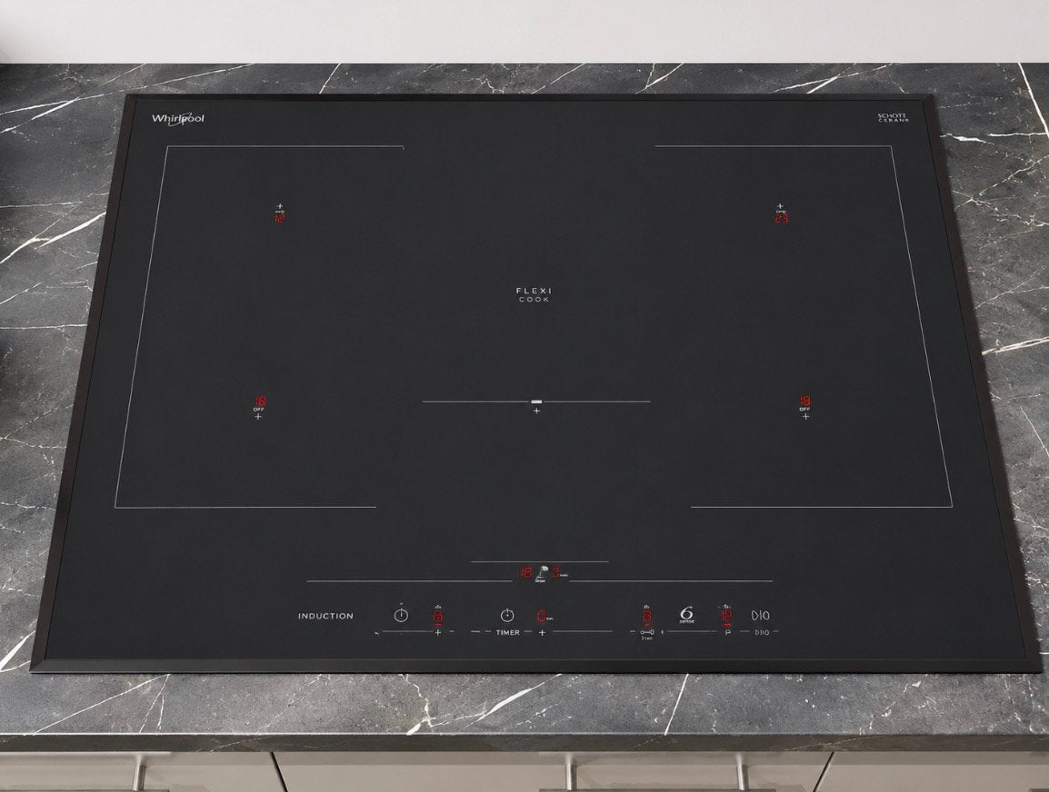 Whirlpool ACM 868/BA Inductiekookplaat met FlexiCook, Ophalen, Nieuw, 4 kookzones, Inbouw