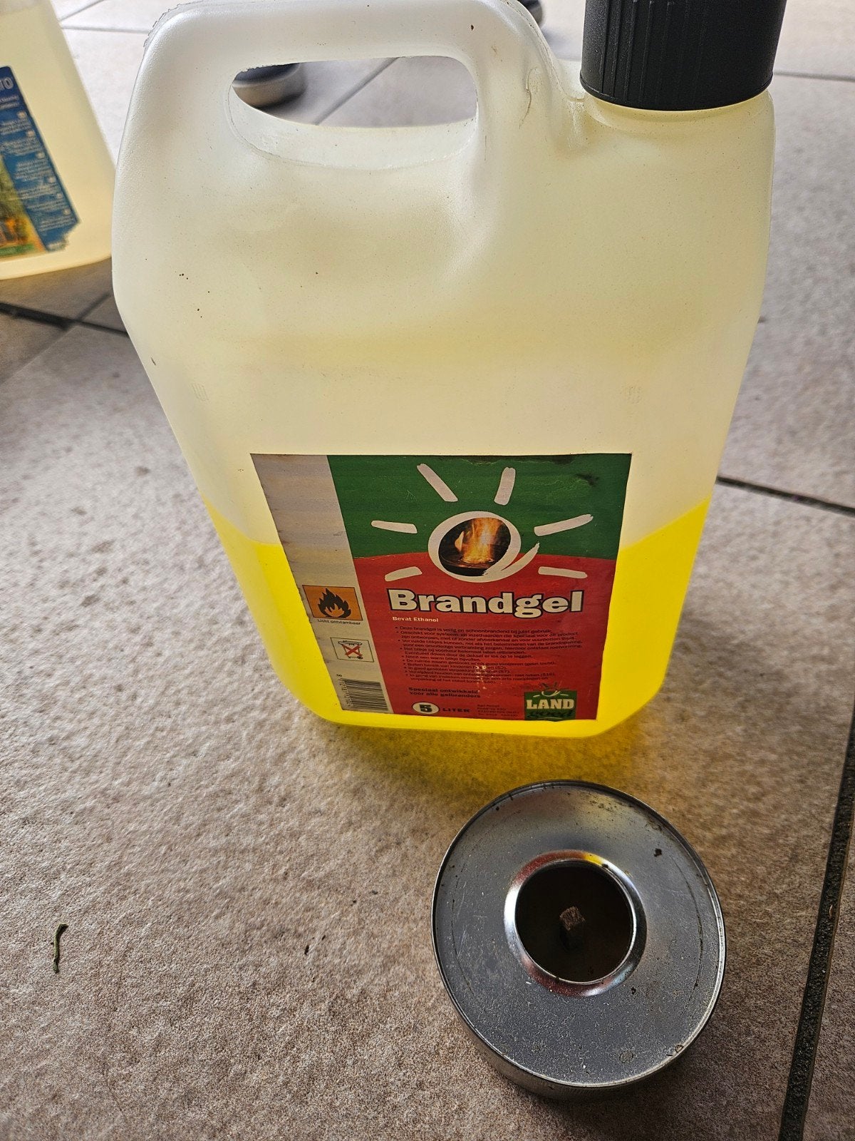 Brandgel met potje voor wie wil, Ophalen of Verzenden