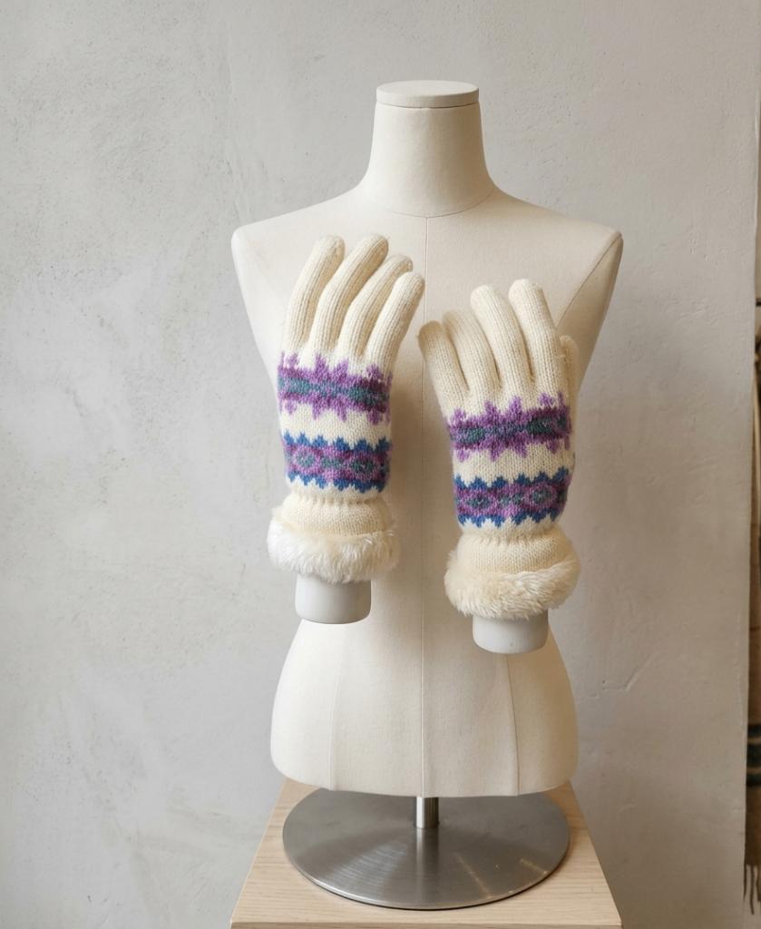 vintage 90's noorse 3M  handschoenen/met teddyvoering, Maat 38/40 (M), Ophalen of Verzenden, Handschoenen, Hanes her way fashion
