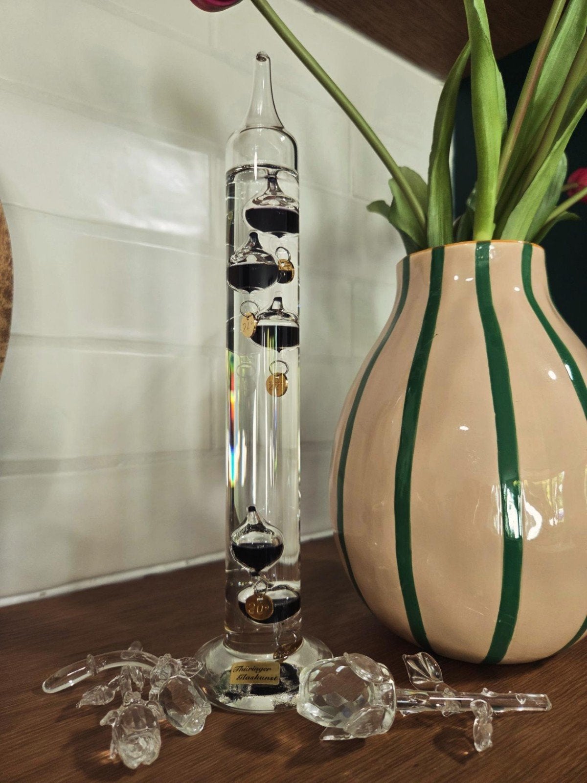 vintage thermometer, Huis en Inrichting, Glas, Ophalen of Verzenden, Overige merken, Decoratieve thermometer