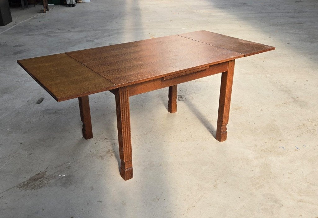 Eetkamertafel - uitschuifbaar, Ophalen, Gebruikt, 200 cm of meer, 50 tot 100 cm