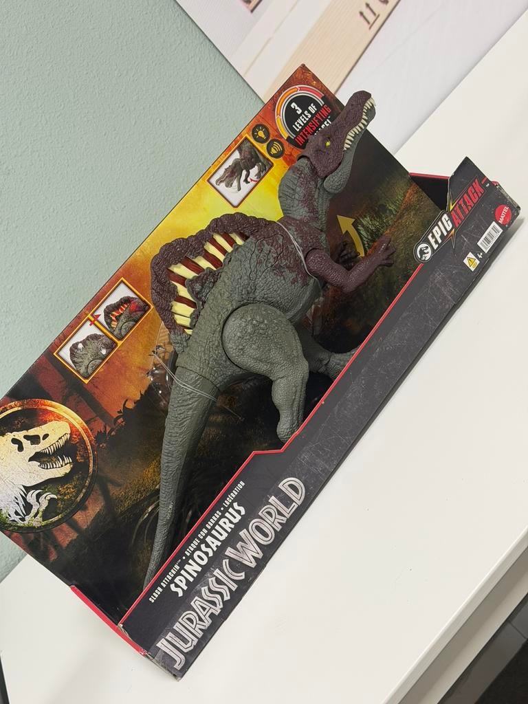 Jurassic World Park Spinosaurus Epic Attack - Nieuw Zeldzaam, Verzamelen, Film en Tv, Nieuw, Film, Actiefiguur of Pop, Ophalen of Verzenden