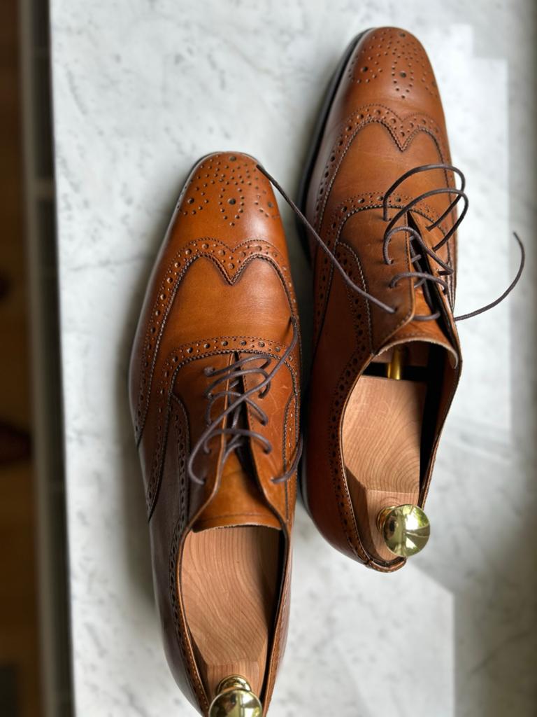 Stijlvolle cognac van Bommel leren broques Maat 10H, Kleding | Heren, Schoenen, Bruin, Ophalen of Verzenden, Zo goed als nieuw