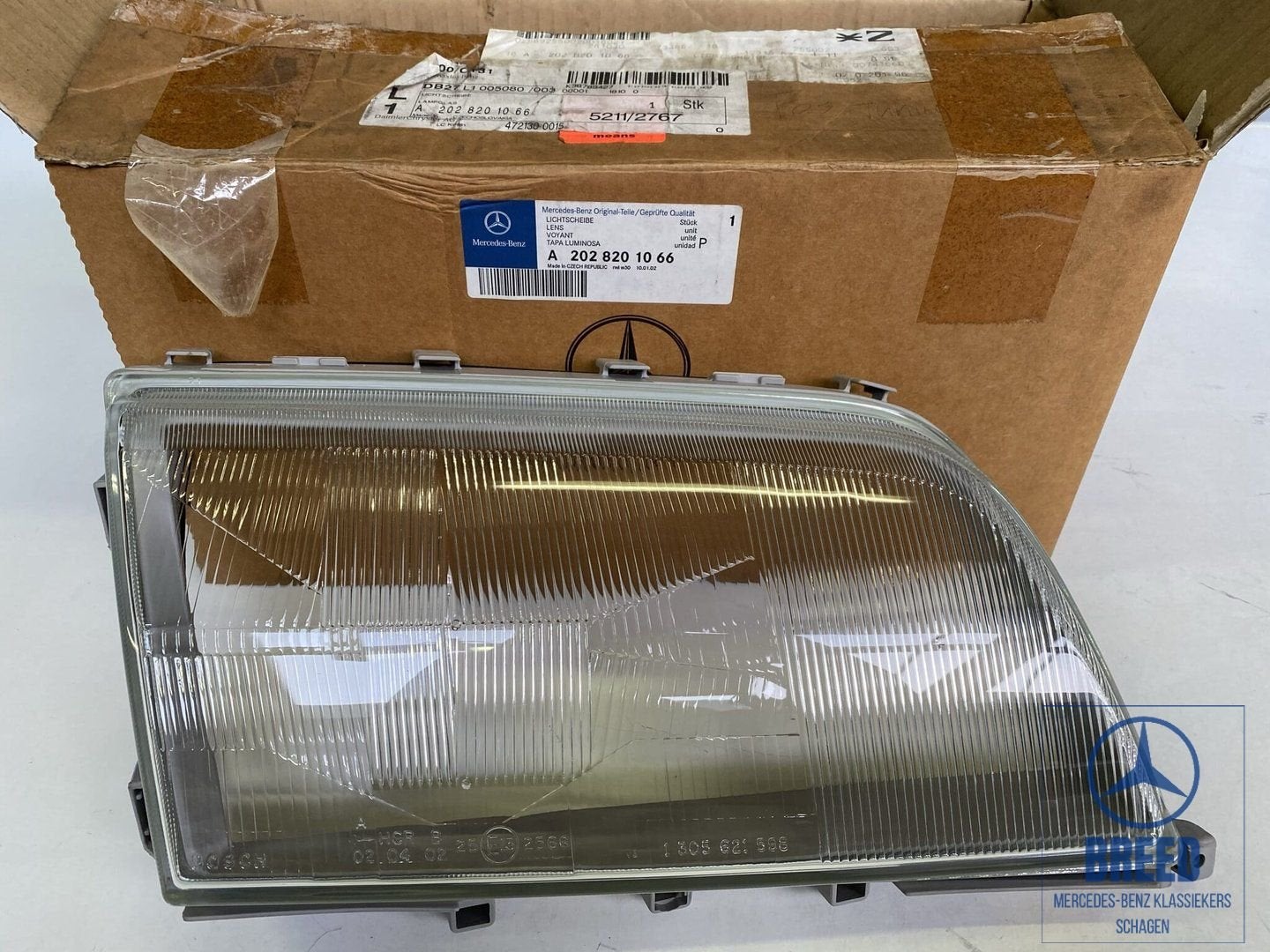 NOS koplampglas rechts Bosch voor Mercedes-Benz W202 C-klass, -, Nieuw, Ophalen of Verzenden, -