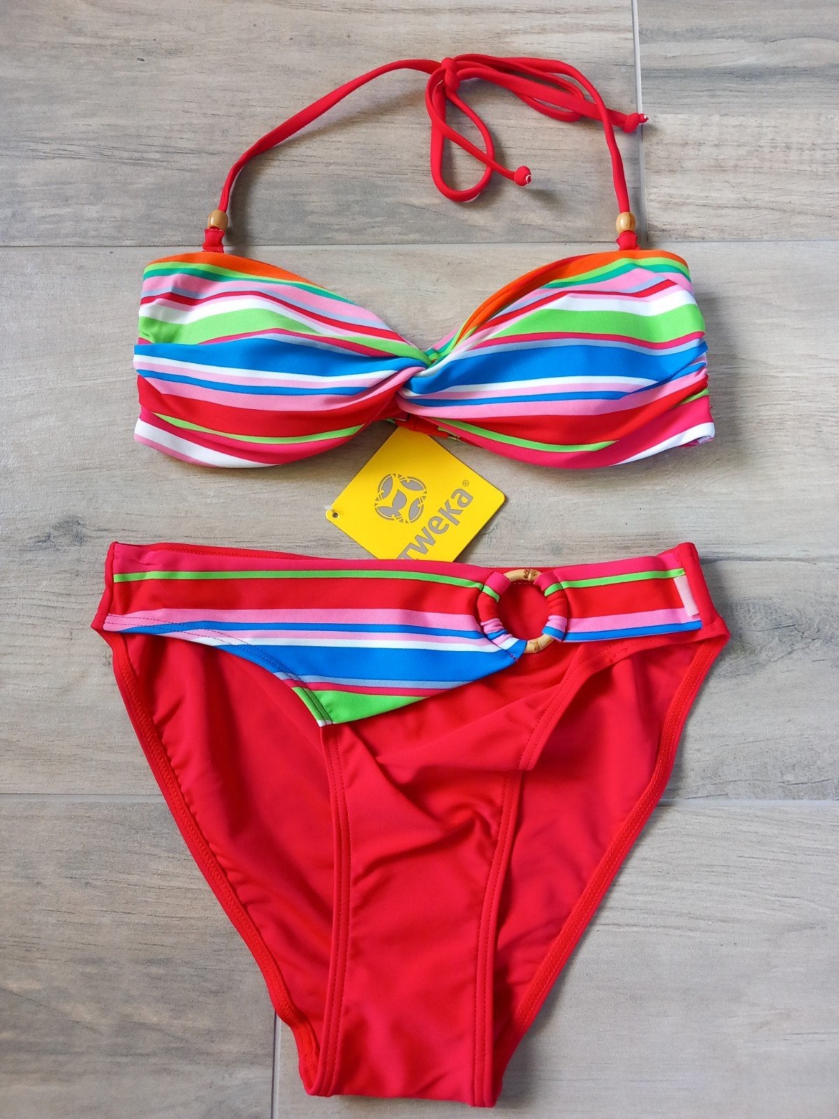 Tweka Strapless Bikini. Nieuw. Maat 38., Kleding | Dames, Nieuw, Ophalen of Verzenden, Bikini, Rood