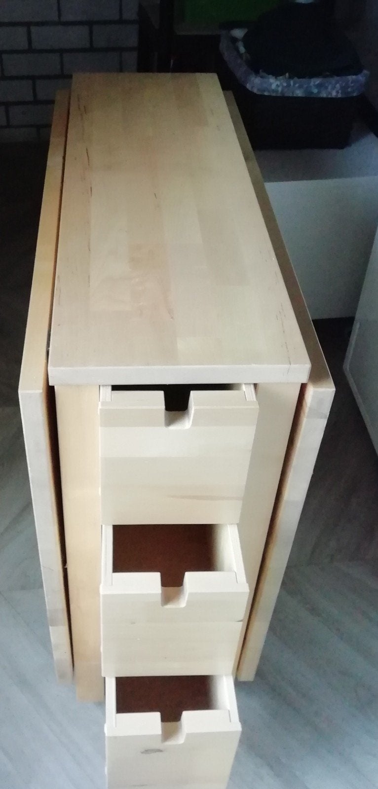 inklapbaar tafel, 100 tot 150 cm, 5 laden of meer, Ophalen of Verzenden, Minder dan 100 cm