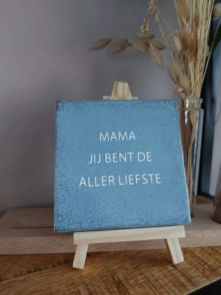 Moederdag Tegeltje - Mama Jij Bent De Allerliefste, Ophalen of Verzenden, Nieuw